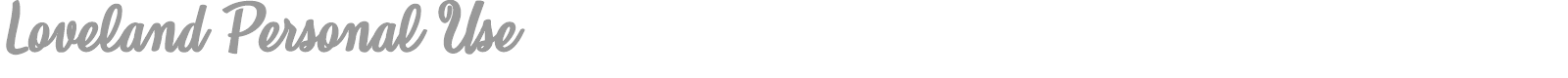 Loveland font preview